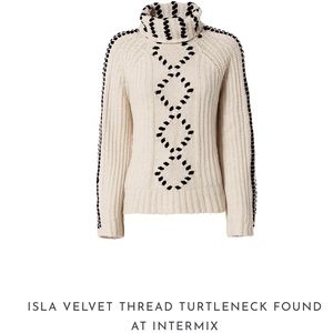 NWT Intermix Isla Velvet Stitch Sweater